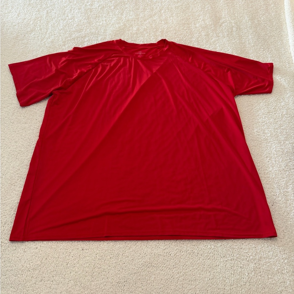 Real Essentials Red Performance Tee 3XL Athletic Workout Shirt